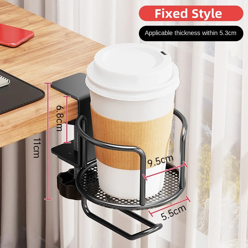 Desk Cup Holder Adjustable Upgraded Arm Clamp Stand