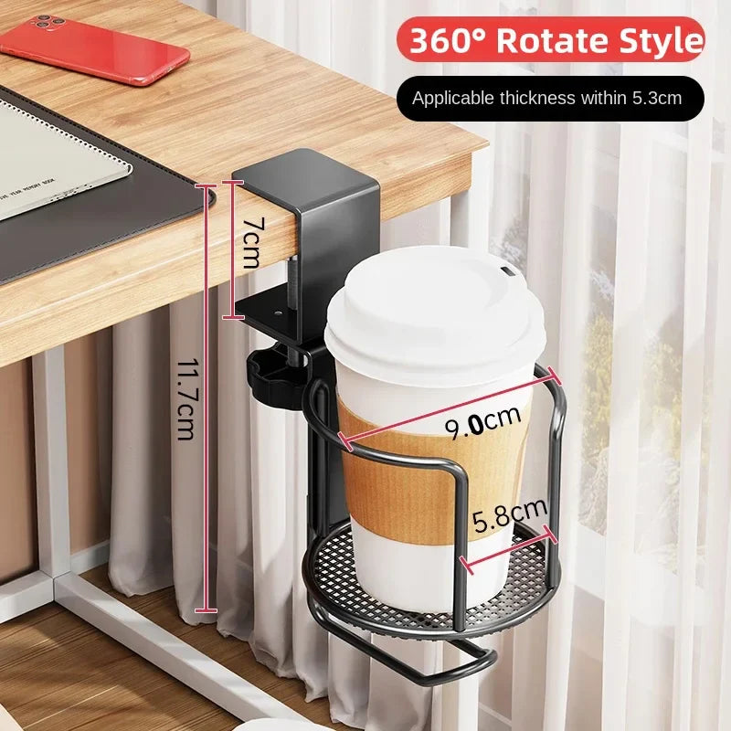 Desk Cup Holder Adjustable Upgraded Arm Clamp Stand