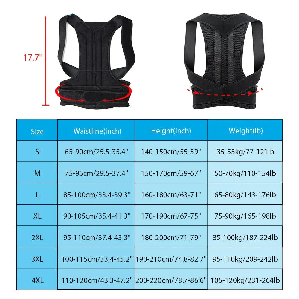 Adjustable Upper Back Posture Corrector Brace