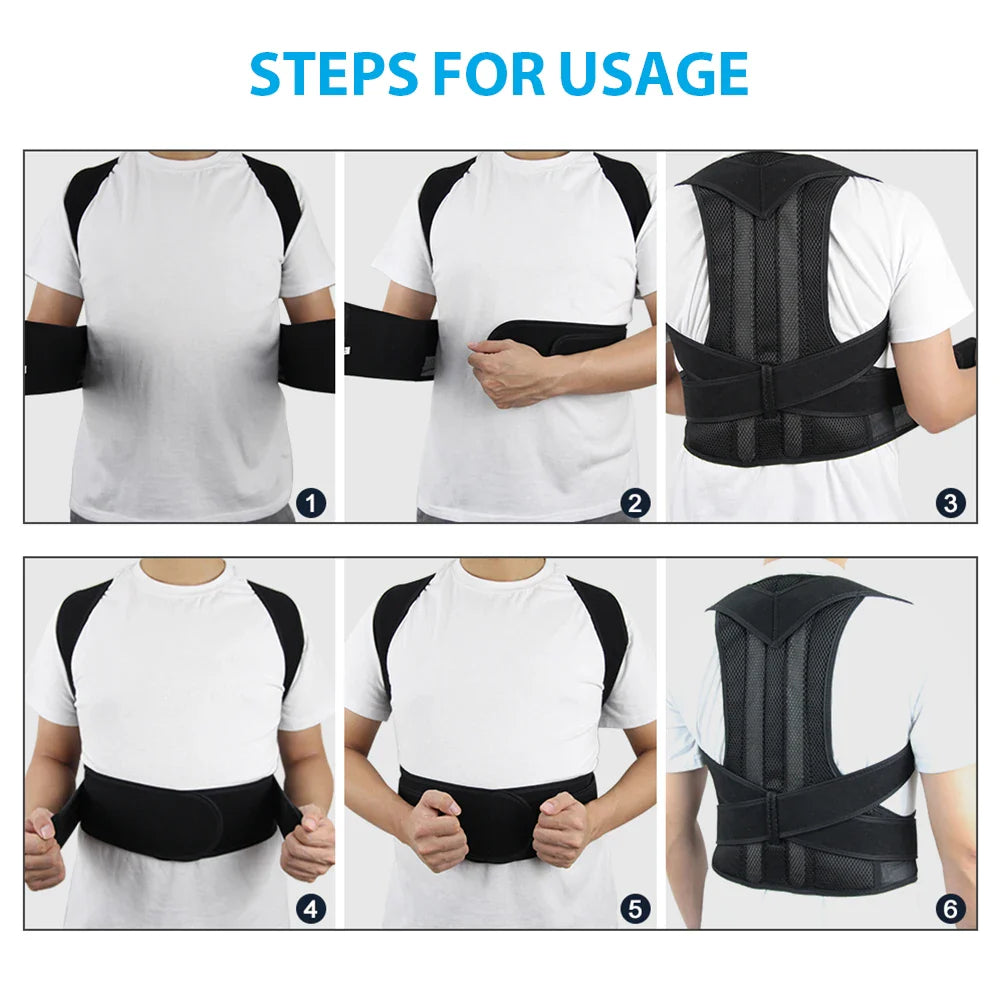 Adjustable Upper Back Posture Corrector Brace
