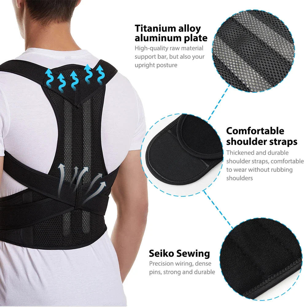 Adjustable Upper Back Posture Corrector Brace