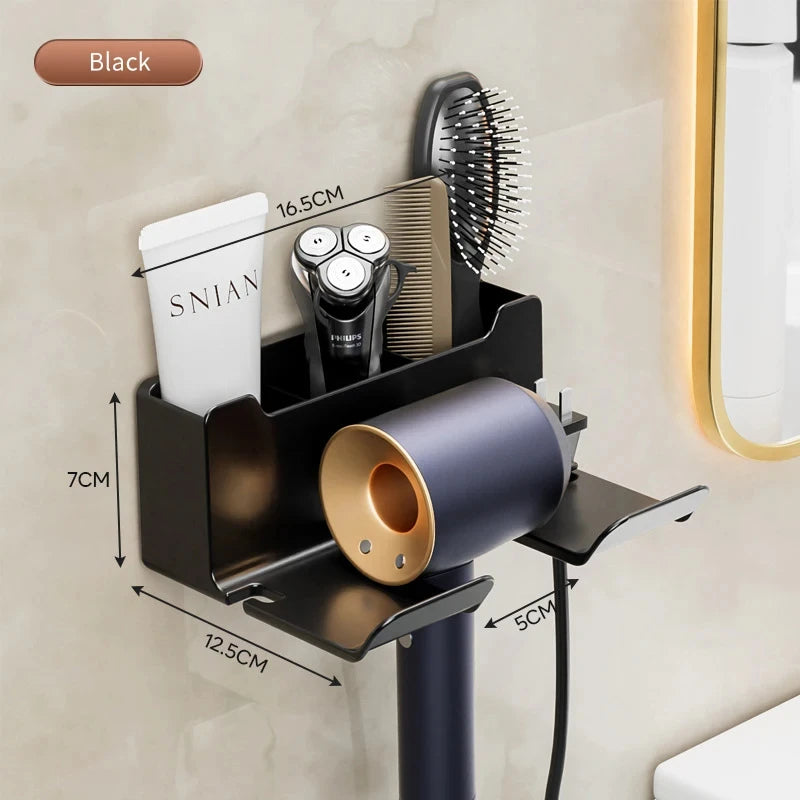 Wall-Mounted Bathroom Hair Dryer Holder