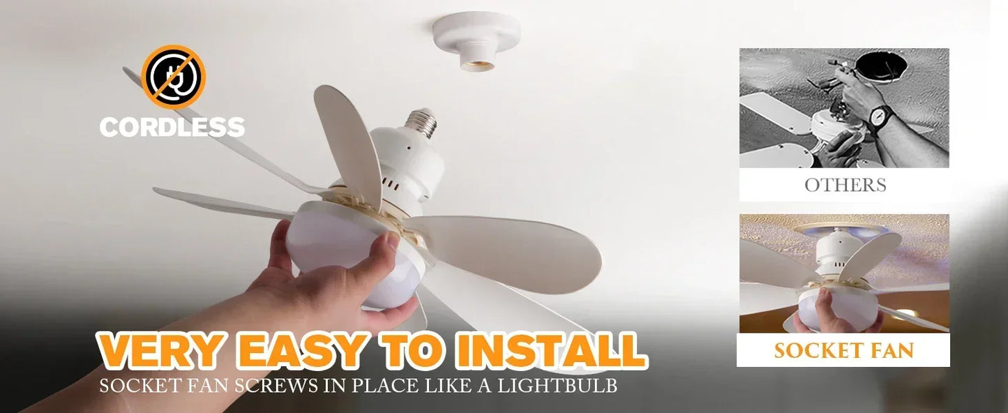 LumaBreeze - Socket Fan Light 💡❄️