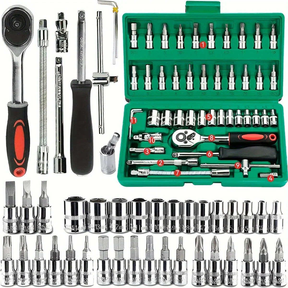 46PCS Socket Wrench Tool Set